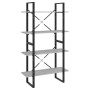 4-tier concrete gray plywood shelf 80x30x140cm by vidaXL, Bookcases and shelves - Ref: Foro24-806461, Price: 55,99 €, Discoun...