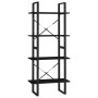 4-tier solid black pine wood shelf 60x30x140 cm by vidaXL, Bookcases and shelves - Ref: Foro24-806446, Price: 63,99 €, Discou...