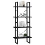 4-tier solid black pine wood shelf 60x30x140 cm by vidaXL, Bookcases and shelves - Ref: Foro24-806446, Price: 63,99 €, Discou...