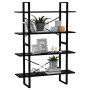 4-tier black plywood shelving unit 100x30x140cm by vidaXL, Bookcases and shelves - Ref: Foro24-806478, Price: 60,20 €, Discou...