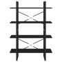 4-tier black plywood shelving unit 100x30x140cm by vidaXL, Bookcases and shelves - Ref: Foro24-806478, Price: 60,20 €, Discou...