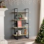 4-level oak Sonoma veneer bookshelf 80x30x140 cm by vidaXL, Bookcases and shelves - Ref: Foro24-806460, Price: 64,07 €, Disco...