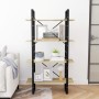 4-level oak Sonoma veneer bookshelf 80x30x140 cm by vidaXL, Bookcases and shelves - Ref: Foro24-806460, Price: 64,07 €, Disco...