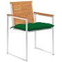 Garden chairs and cushions 6 units solid acacia wood by vidaXL, Garden chairs - Ref: Foro24-3078517, Price: 765,06 €, Discoun...