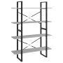 4-level gray concrete plywood bookshelf 100x30x140 cm by vidaXL, Bookcases and shelves - Ref: Foro24-806481, Price: 80,74 €, ...