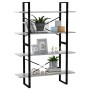 4-level gray concrete plywood bookshelf 100x30x140 cm by vidaXL, Bookcases and shelves - Ref: Foro24-806481, Price: 80,74 €, ...