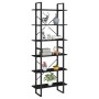 Solid black pine wood tall cabinet 80x30x210 cm by vidaXL, Bookcases and shelves - Ref: Foro24-806546, Price: 120,52 €, Disco...