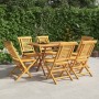 Folding garden chairs 6 pcs solid teak wood 47x63x90 cm by vidaXL, Garden chairs - Ref: Foro24-3155047, Price: 493,04 €, Disc...