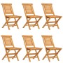 Folding garden chairs 6 pcs solid teak wood 47x63x90 cm by vidaXL, Garden chairs - Ref: Foro24-3155047, Price: 493,04 €, Disc...