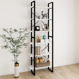 High cabinet solid white pine wood 80x30x210 cm by vidaXL, Bookcases and shelves - Ref: Foro24-806543, Price: 98,99 €, Discou...