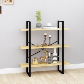 Solid pine wood 3-level shelf 100x30x105 cm by vidaXL, Bookcases and shelves - Ref: Foro24-806552, Price: 52,91 €, Discount: %