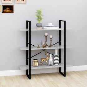 Betongraues Sperrholzregal 100x30x105 cm von vidaXL, Bücherregale und Regale - Ref: Foro24-806551, Preis: 43,61 €, Rabatt: %