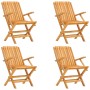 Folding garden chairs 4 pcs solid teak wood 61x67x90 cm by vidaXL, Garden chairs - Ref: Foro24-3155055, Price: 278,13 €, Disc...