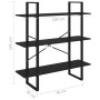 Black plywood shelf 100x30x105 cm by vidaXL, Bookcases and shelves - Ref: Foro24-806548, Price: 53,78 €, Discount: %