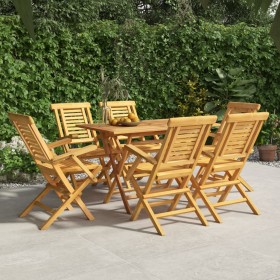 Folding garden chairs 6 pcs solid teak wood 56x63x90 cm by vidaXL, Garden chairs - Ref: Foro24-3155050, Price: 535,78 €, Disc...