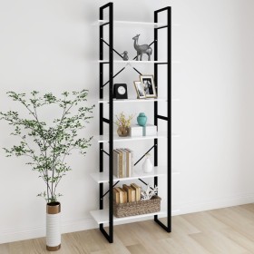 Hoher weißer Sperrholzschrank 80x30x210 cm von vidaXL, Bücherregale und Regale - Ref: Foro24-806537, Preis: 73,99 €, Rabatt: %