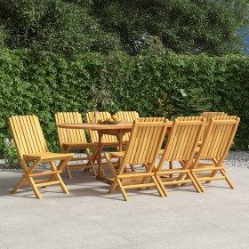 Folding garden chairs 8 pcs solid teak wood 47x47x89 cm by vidaXL, Garden chairs - Ref: Foro24-3155054, Price: 645,72 €, Disc...