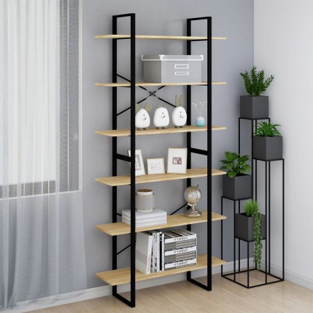 High solid pine wood shelf 100x30x210 cm by vidaXL, Bookcases and shelves - Ref: Foro24-806562, Price: 129,78 €, Discount: %