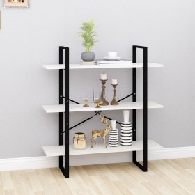 3-tier solid white pine wood shelf 100x30x105 cm by vidaXL, Bookcases and shelves - Ref: Foro24-806553, Price: 47,99 €, Disco...