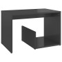 Glossy gray plywood side table 59x36x38 cm by vidaXL, Side tables - Ref: Foro24-806704, Price: 29,99 €, Discount: %