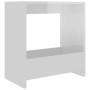 Glossy white plywood side table 50x26x50 cm by vidaXL, Side tables - Ref: Foro24-806693, Price: 34,01 €, Discount: %