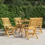 Folding garden chairs 4 pcs solid teak wood 47x63x90 cm by vidaXL, Garden chairs - Ref: Foro24-3155046, Price: 329,89 €, Disc...