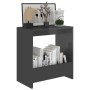 Glossy gray plywood side table 50x26x50 cm by vidaXL, Side tables - Ref: Foro24-806695, Price: 29,68 €, Discount: %