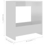 Glossy white plywood side table 50x26x50 cm by vidaXL, Side tables - Ref: Foro24-806693, Price: 34,01 €, Discount: %