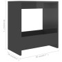 Glossy gray plywood side table 50x26x50 cm by vidaXL, Side tables - Ref: Foro24-806695, Price: 29,68 €, Discount: %