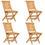 Folding garden chairs 4 pcs solid teak wood 47x63x90 cm by vidaXL, Garden chairs - Ref: Foro24-3155046, Price: 329,89 €, Disc...