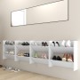 Wall shoe racks 4 pcs white plywood 60x18x60cm by vidaXL, Shoe racks and shoe organizers - Ref: Foro24-806716, Price: 81,82 €...