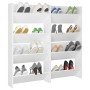 Wall shoe racks 4 pcs white plywood 60x18x60cm by vidaXL, Shoe racks and shoe organizers - Ref: Foro24-806716, Price: 81,82 €...