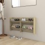 Wall shoe racks 2 pcs Sonoma oak plywood 60x18x60 cm by vidaXL, Shoe racks and shoe organizers - Ref: Foro24-806724, Price: 4...