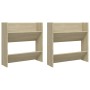 Wall shoe racks 2 pcs Sonoma oak plywood 60x18x60 cm by vidaXL, Shoe racks and shoe organizers - Ref: Foro24-806724, Price: 4...