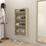 Wall shoe racks 2 pcs Sonoma oak plywood 60x18x60 cm by vidaXL, Shoe racks and shoe organizers - Ref: Foro24-806724, Price: 4...