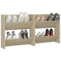 Wall shoe racks 2 pcs Sonoma oak plywood 60x18x60 cm by vidaXL, Shoe racks and shoe organizers - Ref: Foro24-806724, Price: 4...