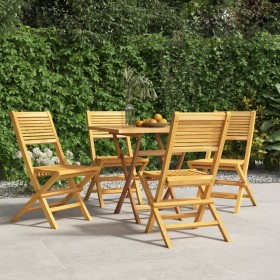 Folding garden chairs 4 pcs solid teak wood 47x62x90 cm by vidaXL, Garden chairs - Ref: Foro24-3155064, Price: 274,73 €, Disc...