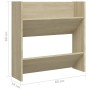 Wall shoe racks 2 pcs Sonoma oak plywood 60x18x60 cm by vidaXL, Shoe racks and shoe organizers - Ref: Foro24-806724, Price: 4...