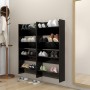 Wall shoe racks 4 pcs black plywood 60x18x60 cm by vidaXL, Shoe racks and shoe organizers - Ref: Foro24-806719, Price: 59,65 ...