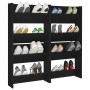 Wall shoe racks 4 pcs black plywood 60x18x60 cm by vidaXL, Shoe racks and shoe organizers - Ref: Foro24-806719, Price: 59,44 ...