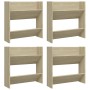 Wall shoe racks 4 units Sonoma oak plywood 60x18x60 cm by vidaXL, Shoe racks and shoe organizers - Ref: Foro24-806725, Price:...