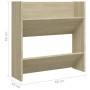 Wall shoe racks 4 units Sonoma oak plywood 60x18x60 cm by vidaXL, Shoe racks and shoe organizers - Ref: Foro24-806725, Price:...