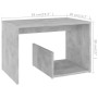 Concrete gray plywood side table 59x36x38 cm by vidaXL, Side tables - Ref: Foro24-806700, Price: 34,19 €, Discount: %