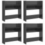 Wall shoe racks 4 units glossy gray plywood 60x18x60 cm by vidaXL, Shoe racks and shoe organizers - Ref: Foro24-806740, Price...