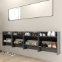 Wall shoe racks 4 units glossy gray plywood 60x18x60 cm by vidaXL, Shoe racks and shoe organizers - Ref: Foro24-806740, Price...