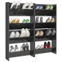 Wall shoe racks 4 units glossy gray plywood 60x18x60 cm by vidaXL, Shoe racks and shoe organizers - Ref: Foro24-806740, Price...