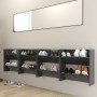 Wall shoe racks 4 pcs gray plywood 60x18x60 cm by vidaXL, Shoe racks and shoe organizers - Ref: Foro24-806722, Price: 56,68 €...