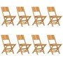 Folding garden chairs 8 pcs solid teak wood 47x61x90 cm by vidaXL, Garden chairs - Ref: Foro24-3155060, Price: 516,74 €, Disc...