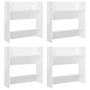 Wall-mounted shoe racks 4 units plywood glossy white 60x18x60cm by vidaXL, Shoe racks and shoe organizers - Ref: Foro24-80673...