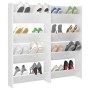 Wall-mounted shoe racks 4 units plywood glossy white 60x18x60cm by vidaXL, Shoe racks and shoe organizers - Ref: Foro24-80673...